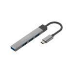 Promate 4 In 1 Multi-Port USB-C Data Hub Gray - Image 3