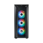 Cooler Master MasterBox 520 Mid Tower Mesh Steel ABS Plastic Tempered Glass Side Panel Case with 3 ARGB Fans - Black - Image 3