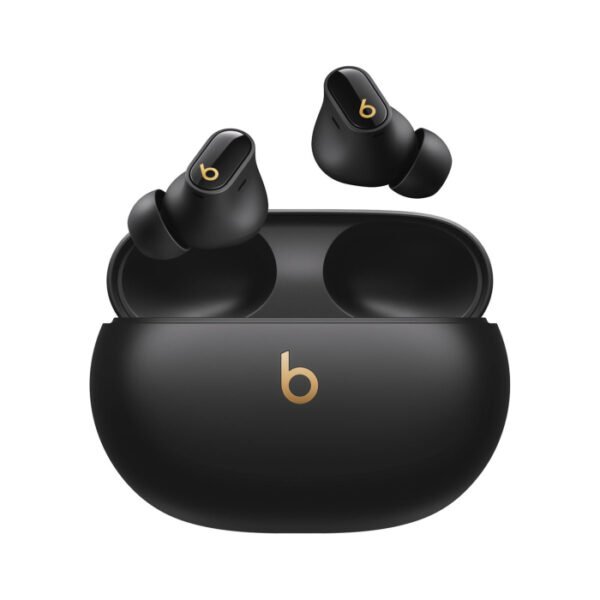 Beats Studio Buds + Wireless Noise Cancelling Earbuds, Spatial Audio, 36H Battery, 3x Mics, IPX4, Apple & Android – Black/Gold
