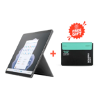MicroSoft Surface Pro 10, Intel Core Ultra 5-135U Processor, 8GB Ram, 256GB SSD, 13 120Hz TouchScreen, Intel Graphics, Wi-Fi Only, Windows 11 Pro, Black | ZDR-00025 + Skinarma ShinGoki Laptop Sleeve Turquoise