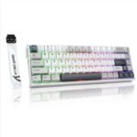 ATTACK SHARK X68MAX HE 60% Wired 8KHz, 0.005mm Rapid Trigger Aluminum Keyboard Magnetic Switch - Star White