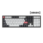 Keychron Q6 HE QMK Wireless Keyboard Gateron double-rail magnetic switch 2.4 GHz / Bluetooth / Type-C wired (Arabic Layout)-Black/White