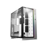 LIAN LI O11 Dynamic XL ROG Certified Tempered Glass Side & Front Panel + RGB Lighting Front Panel Case - White - Image 3