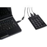 Targus Numeric Keypad With 2 USB Port 19mm Keys, 3-Foot Cord, USB 2.0 - Black - Image 2