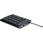 Targus Numeric Keypad With 2 USB Port 19mm Keys, 3-Foot Cord, USB 2.0 - Black - Image 3