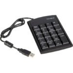 Targus Numeric Keypad With 2 USB Port 19mm Keys, 3-Foot Cord, USB 2.0 - Black
