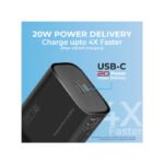 Promate PowerPort 20PD 20W Power Delivery USB-C Wall Charger Black - Image 3