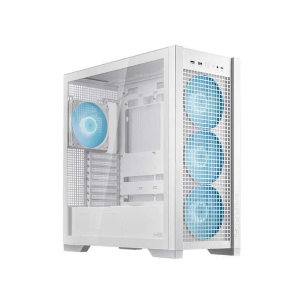 ASUS Tuf Gaming GT302 ARGB ATX Mid Tower Case Left Side Tempered Glass 4x ARGB Fans - White