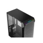 Xigmatek Overtake 3 Side Tempered Glass Panel Case with 6 Rainbow RGB Fans - Black - Image 2
