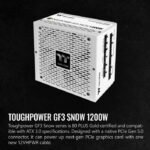 Thermaltake TOUGHPOWER GF3 Snow 80PLUS GOLD Fully Modular PCIe Gen 5 Ready ATX 3.0 1200W Power Supply - White - Image 3
