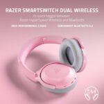 Razer BarraCuda Quartz Edition Wireless/Bluetooth/Wired (USB-C) Gaming Headset, THX Spatial Audio, Dual Noise-Cancellation, Up to 40 Hrs Battery Life, For PC, PS5/PS4,Switch & Mobile Devices - Image 3