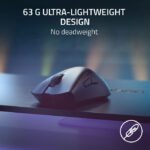 Razer DeathAdder V3 Pro Ultra-Lightweight Wireless/Wired Ergonomic Esports Mouse Up to 90 Hours Battery Life - Black - Image 2