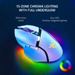 Razer Basilisk V3 Pro Wireless/BT/Wired Gaming Mouse Hyper Scroll Tilt Wheel, 30K DPI Optical Sensor, Gen-3 Optical Switches, 13-Zone Chroma RGB, 13 Programmable Controls - White - Image 2