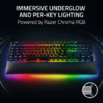 Razer BlackWidow V4 Pro Wired Mechanical Gaming Keyboard: Yellow Mechanical Switches, Linear & Silent, Doubleshot ABS Keycaps, Command Dial, Programmable Macros - Chroma RGB - Black - Image 2