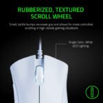Razer DeathAdder Essential Gaming Mouse: 6400 DPI Optical Sensor, 5 Programmable Buttons, Mechanical Switches, Rubber Side Grips - White - Image 2