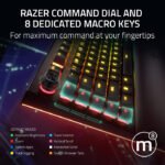 Razer BlackWidow V4 Pro Wired Mechanical Gaming Keyboard: Green Mechanical Switches Tactile & Clicky, Doubleshot ABS Keycaps, Command Dial, Programmable Macros - Chroma RGB - Black - Image 2