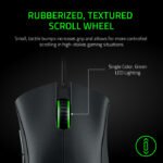 Razer DeathAdder Essential Gaming Mouse: 6400 DPI Optical Sensor, 5 Programmable Buttons, Mechanical Switches, Rubber Side Grips - Black - Image 2