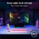 Razer Seiren V3 Chroma RGB USB Microphone: Stream & Game Reactive Lighting, Tap-to-Mute Sensor, Condenser Mic, Digital Gain Limiter & Shock Absorber - Quartz - Image 2