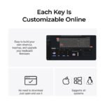 Keychron Q6 HE QMK Wireless Keyboard Gateron double-rail magnetic switch 2.4 GHz / Bluetooth / Type-C wired (Arabic Layout)-Black/White - Image 2
