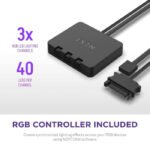 NZXT F120 RGB Duo 120mm Dual-Sided RGB Fan Triple Pack With RGB Controller - Black - Image 3