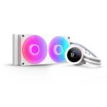 NZXT Kraken Plus 240 RGB Liquid CPU Cooler, 1.54" Transmissive TFT, 262K Color Panel, 240mm Radiator, F240 Fans, 2400 RPM Fan Speed, 75.05 CFM Fan Airflow, White | RL-KR240-W2