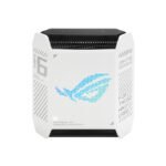 Asus ROG Rapture GT6 Wifi 6 Tri-Band Gaming Mesh Router 2.5GE Wan Port, Ai Protection, 1 Pack System - White