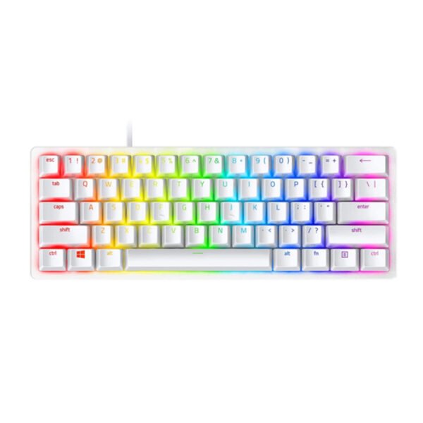Razer Huntsman Mini Clicky Optical Switches (Purple), 60% Gaming Keyboard, Chroma Rgb Lighting, Pbt Keycaps, Onboard Memory - Mercury White