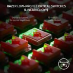 Razer DeathStalker V2 Pro Wireless Low Profile Optical Gaming Keyboard Linear Optical Switch (Red) Ultra-Long 40-Hour Battery Life - Image 2