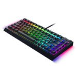 Razer BlackWidow V4 75% Mechanical Gaming Keyboard, Hot Swappable Design, Compact & Durable, Orange Tactile Switches, Chroma RGB, Roller & Media Keys, Wrist Rest Snap Tap, Black | RZ03-05000200-R3U1 - Image 2