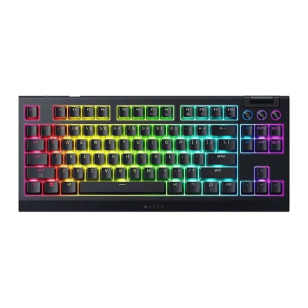 Razer BlackWidow V4 Tenkeyless HyperSpeed Wireless Hot-Swappable Gaming Keyboard, Upto 980Hr,Tactile & Quiet Switch - Black