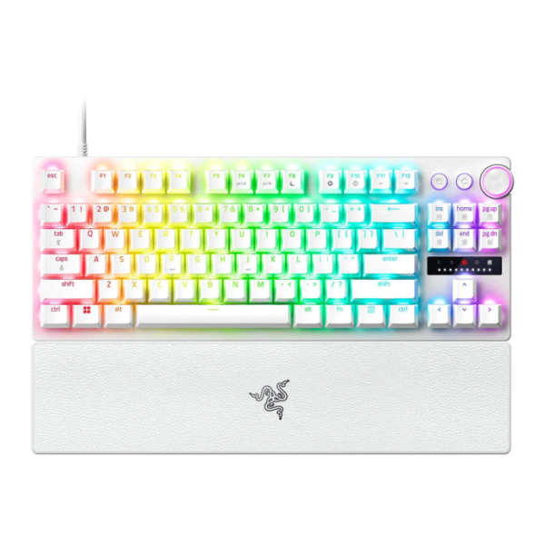 Razer Huntsman V3 Pro Tenkeyless 8KHz Esports Wired Gaming Keyboard Analog Optical Switch Gen-2 - White Edition