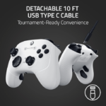Razer Wolverine V3 Tournament Edition Wired Esports Controller Mouse Click Back Paddles, Hall Effect Thumbsticks For PC & Xbox - White - Image 2