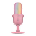 Razer Seiren V3 Chroma RGB USB Microphone: Stream & Game Reactive Lighting, Tap-to-Mute Sensor, Condenser Mic, Digital Gain Limiter & Shock Absorber - Quartz - Image 3