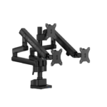 Sades Hydra Triple Monitor Arm Screen Rotation Vesa Compatible USB-A & USB-C - Black (Fit Screen Size 17" - 27") - Image 3