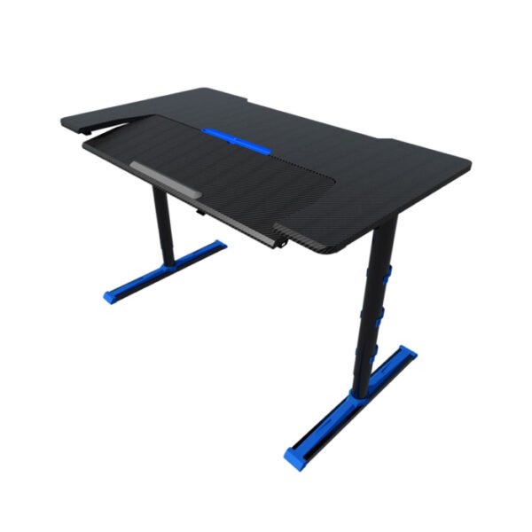 Sades Alpha gaming Table, Adjustable Table Height, Equipped With USB Hub, Headset Hook, Metallic Panel, Cable Management Clips