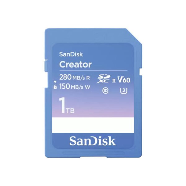 SanDisk Creator 1TB SD UHS-II Card, Up to 280MB/s Read Speed, V60, for DSLR & Mirrorless Cameras, 4K UHD & 6K Video Recording