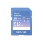 SanDisk Creator 512GB SD UHS-II Card, Up to 280MB/s Read Speed, V60, for DSLR & Mirrorless Cameras, 4K UHD & 6K Video Recording