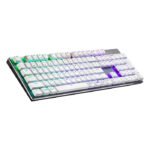 Cooler Master SK653 Full Sized Wireless/Bluetooth RGB Mechanical Keyboard With Low Profile Tactile Brown Switch - Silver /White - Image 3