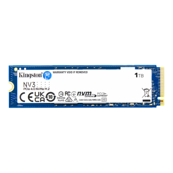 Kingston NV3 1TB PCIe 4.0 NVMe M.2 Up to 6000 MB/s