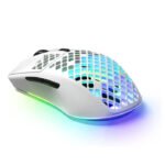 SteelSeries Aerox 3 Wireless/Bluetooth Ultralight Weight Gaming Mouse 18,000 CPI, 6 Programmable Button, 200 Hour Battery Life - White - Image 3