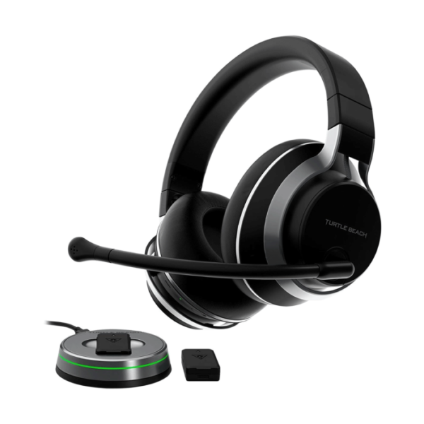 Turtle Beach Stealth™ Pro Multiplatform Gaming Headset, Dual Connectivity Wireless / Bluetooth, Active Noise Canceling, Swappable Dual 12+ Hour Battery, for Xbox X/S, PS5, PS4, PCs/Mac and Mobile Devices, Black | TBS-3365-02