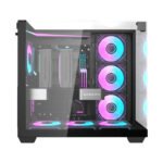 DarkFlash TH285M ATX Mid Tower Front Side & Left Side Tempered Glass Panel Case With 6 Fan RGB With RGB Controller - Black - Image 3
