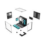 Acer U600 ATX Mid Tower Two Panel Front & Left Side Tempered Glass Case With Built in LED Display 7 ARGB Fans - Black - Image 2