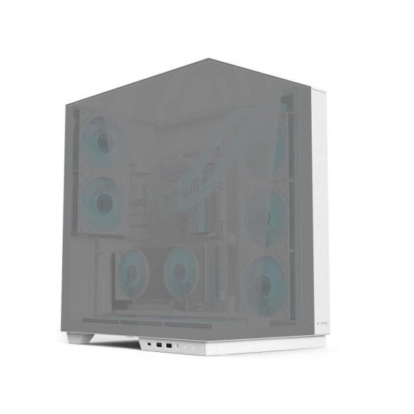 Acer V333 ATX Mid Tower Three Panel Front Top & Left Side Tempered Glass Case With 8 ARGB Fans - Silver