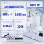 ATTACK SHARK X68MAX HE 60% Wired 8KHz, 0.005mm Rapid Trigger Aluminum Keyboard Magnetic Switch - Star White - Image 2