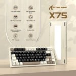 Attack Shark X75 81 Key (Wired+2.4G+Bluetooth)Tri-Model Switch Heap Of Aluminum Gaming Keyboard-Cheese White - Image 2