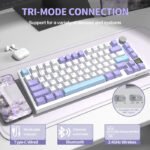 ATTACK SHARK X820 Ultra Wireless Tri-Mode (2.4G + Type-C + Bluetooth)Gasket Mechanical Keyboard - Star White + Shark Switch - Image 3