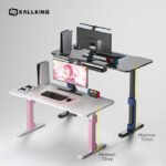 XALLKING Xd2s Height Adjustable Rgb Gaming Desk Black/blue (140*70) - Image 2