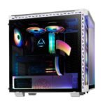 XPG BATTLECRUISER Super Mid-Tower 4-Side Tempered Glass Case with 4 RGB Fans - White - Image 3