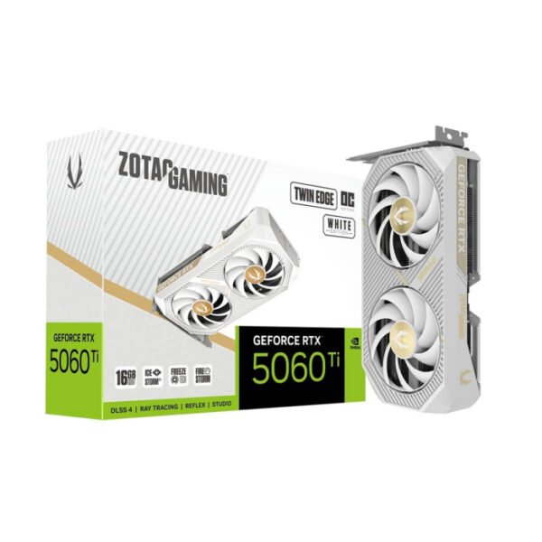 Zotac Geforce RTX 5060Ti 16GB Twin Edge OC Edition GDDR7 Graphic Card - White